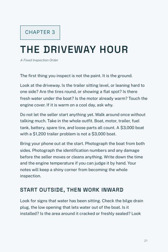 A page from Chapter 3, The Driveway Hour